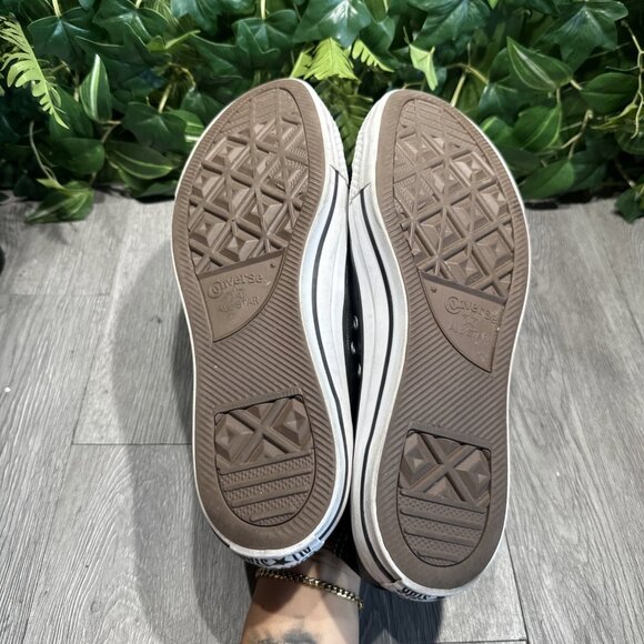 Converse Mens Chuck Taylor Black 132174c Leather Skateboarding Shoes Size 11.5 - Picture 7 of 10